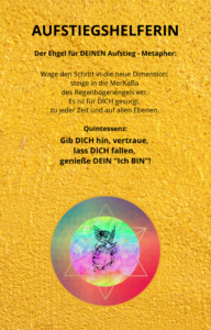 AUFSTIEGSHELFERIN - Aufstiegskärtchen Hochformat - Gold