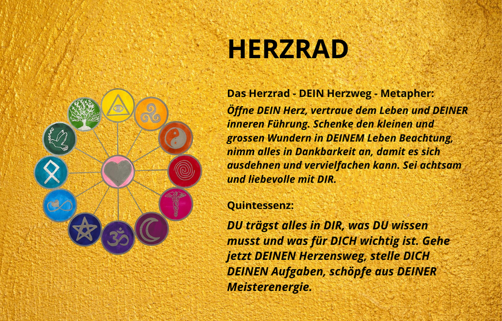 HERZRAD - Aufstiegskärtchen Querformat