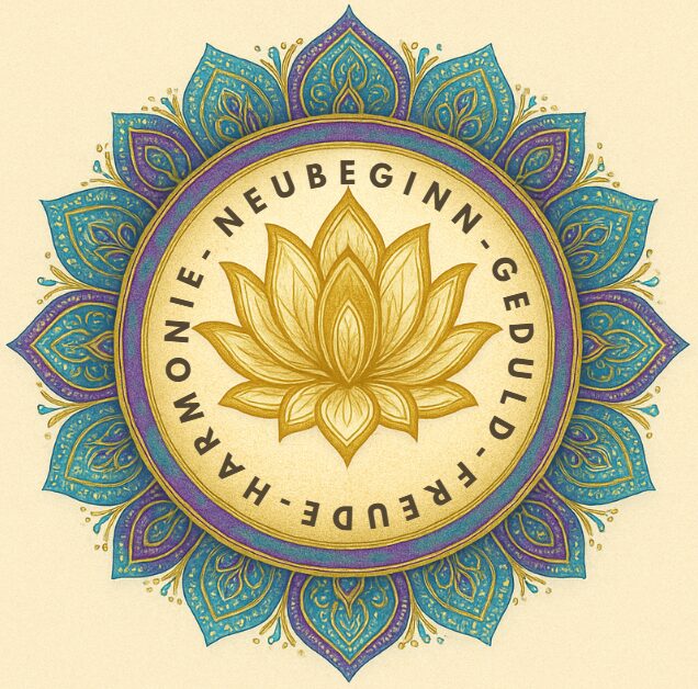 Mandala Lotus mit Schrift Mandala Lotus mit Schrift
